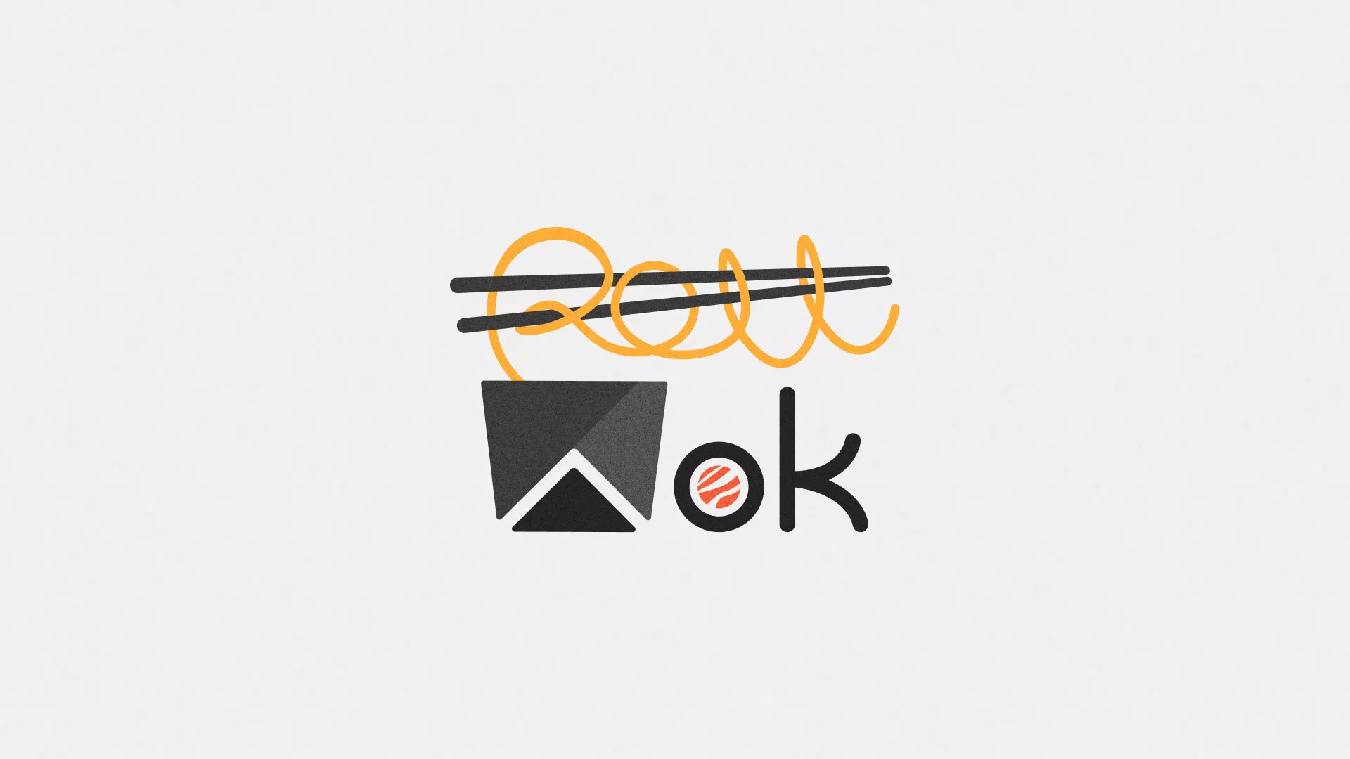 Разработка логотипа суши-бара «Roll Wok Club» в Кунгуре